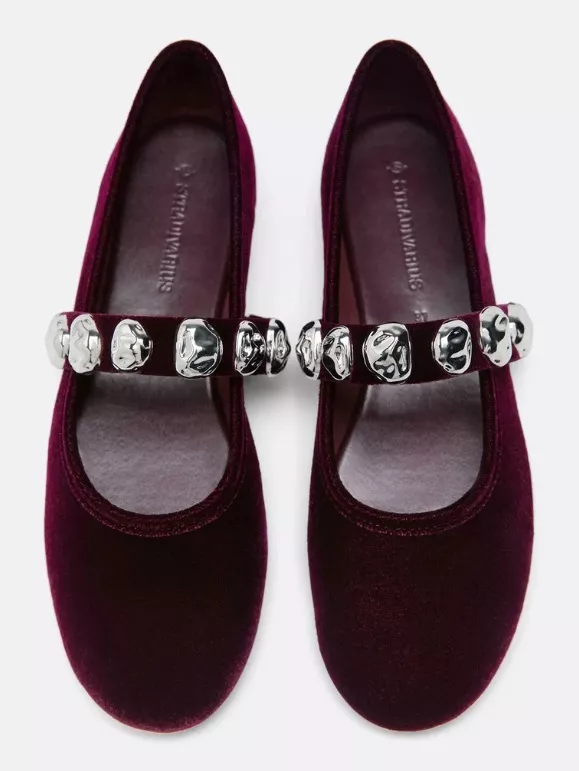 Balerínky s ozdobným páskem, Stradivarius, 799 Kč