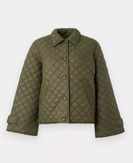 Zelená prošívaná bunda se širokými rukávy, Vero Moda, 780 Kč