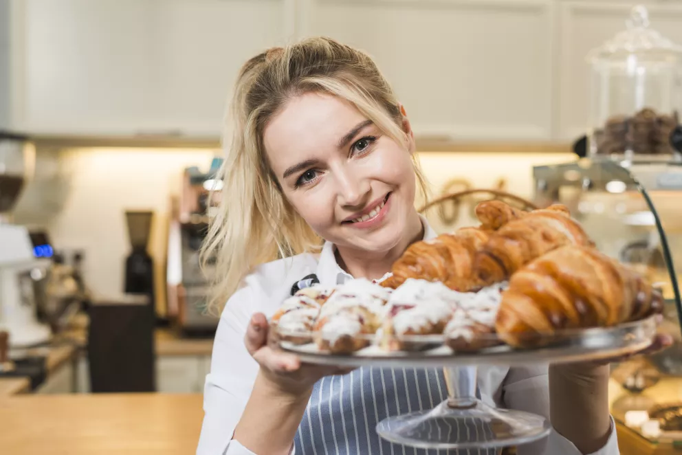 žena, pekařka, cukrařina, práce, sen, kariéra