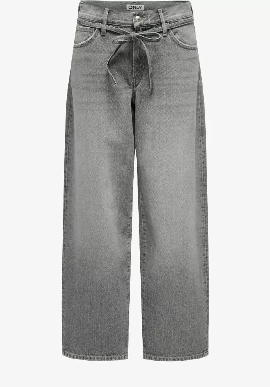 Šedé džíny s ozdobnou tkaničkou, ONLY, 1 150 Kč