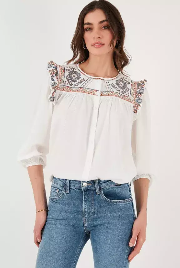 Halenka s norskou výšivkou, LELA, 986 Kč