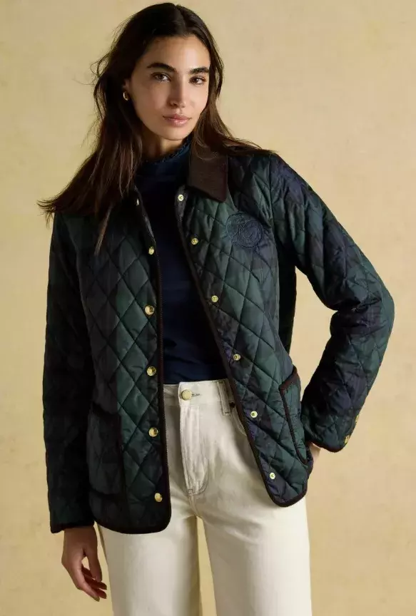 Prošívaná bunda s tradičním tartanovým vzorem, Tom Joule, 4 641 Kč