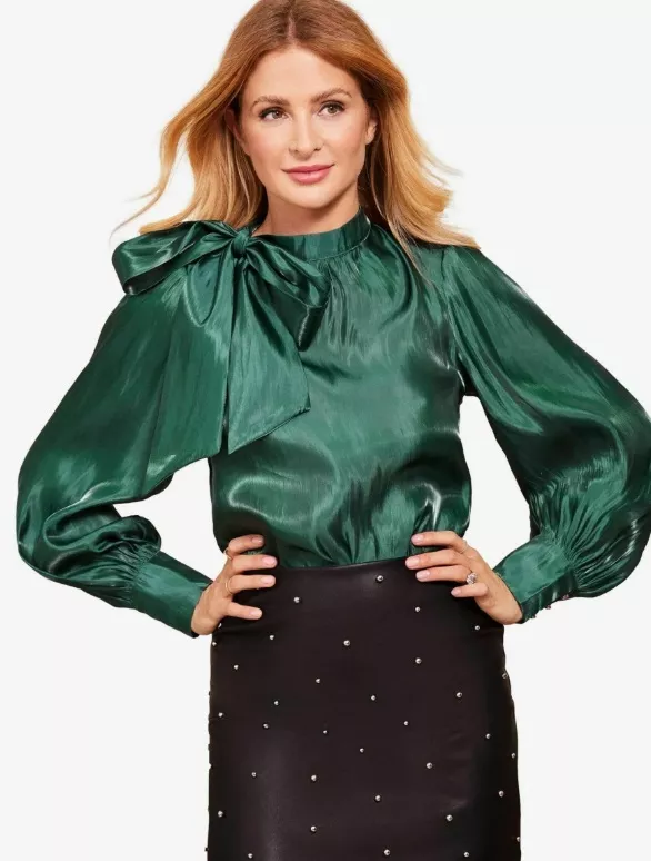 Smaragdová halenka s mašlí, Friends Like These, 700 Kč