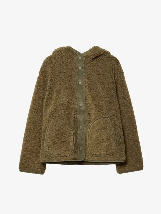 Zelená fleecová bunda s kapsami, Stradivarius, 1 799 Kč