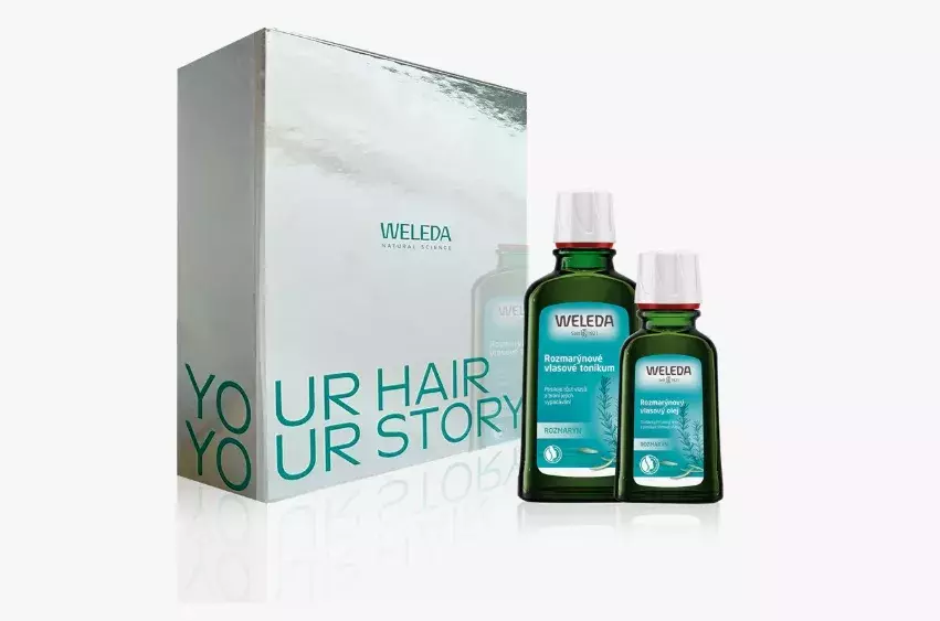Dárková sada pro růst vlasů a posílení od kořínků, Weleda, 443 Kč
