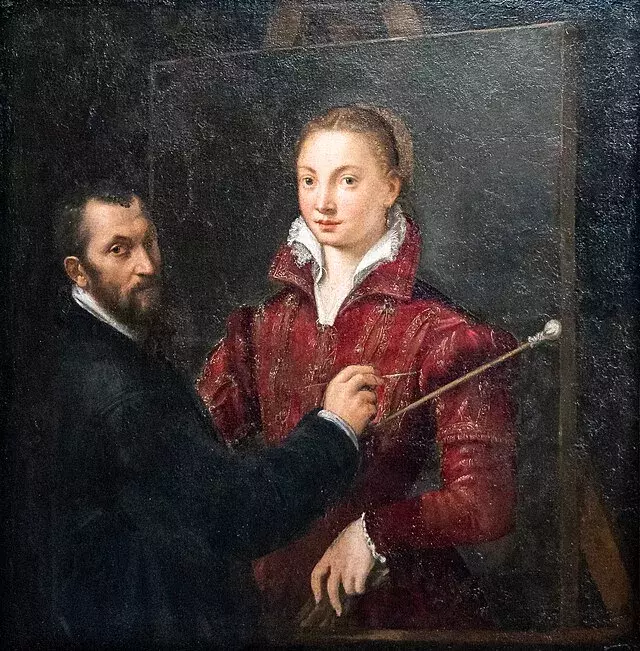 Bernardino Campi maluje Sofonisbu Anguissolu