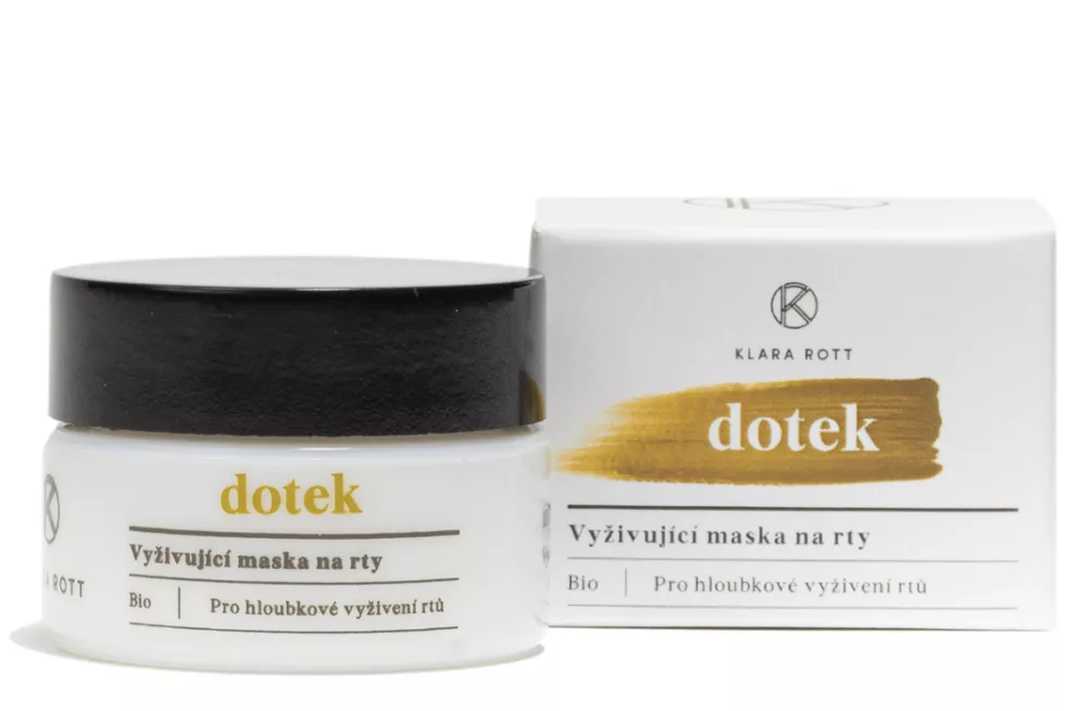 <p>Vyživující maska na rty DOTEK, Klara Rott, 580 Kč&nbsp;</p>
