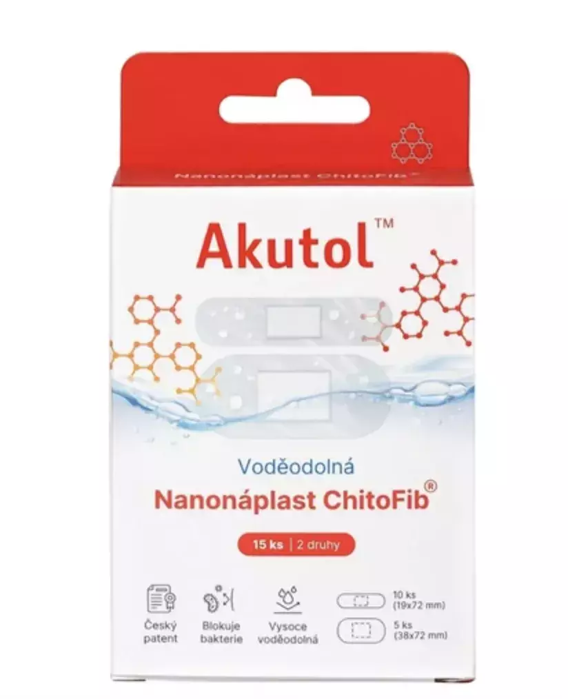 <p>Akutol Nanonáplast ChitoFib, 15 ks, 115 Kč</p>
