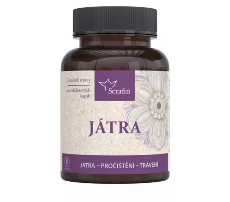 <p><strong>Serafin Játra:</strong> Bylinný doplněk stravy se zaměřením na játra a trávení obsahuje&nbsp;<strong>výtažek z ostropestřce</strong>,&nbsp;<strong>cholin</strong>&nbsp;a houbové extrakty (maitake, reishi) v rostlinných kapslích. Produkt přispívá k&nbsp;<strong>normální činnosti jater a žlučníku</strong>, podporuje trávení a očistu organismu.&nbsp;</p>

