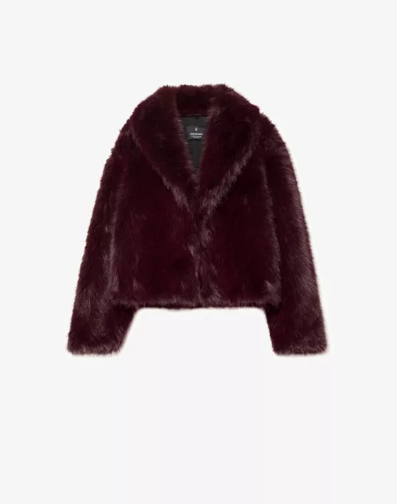 Bordó kožich, Stradivarius, 1 399 Kč