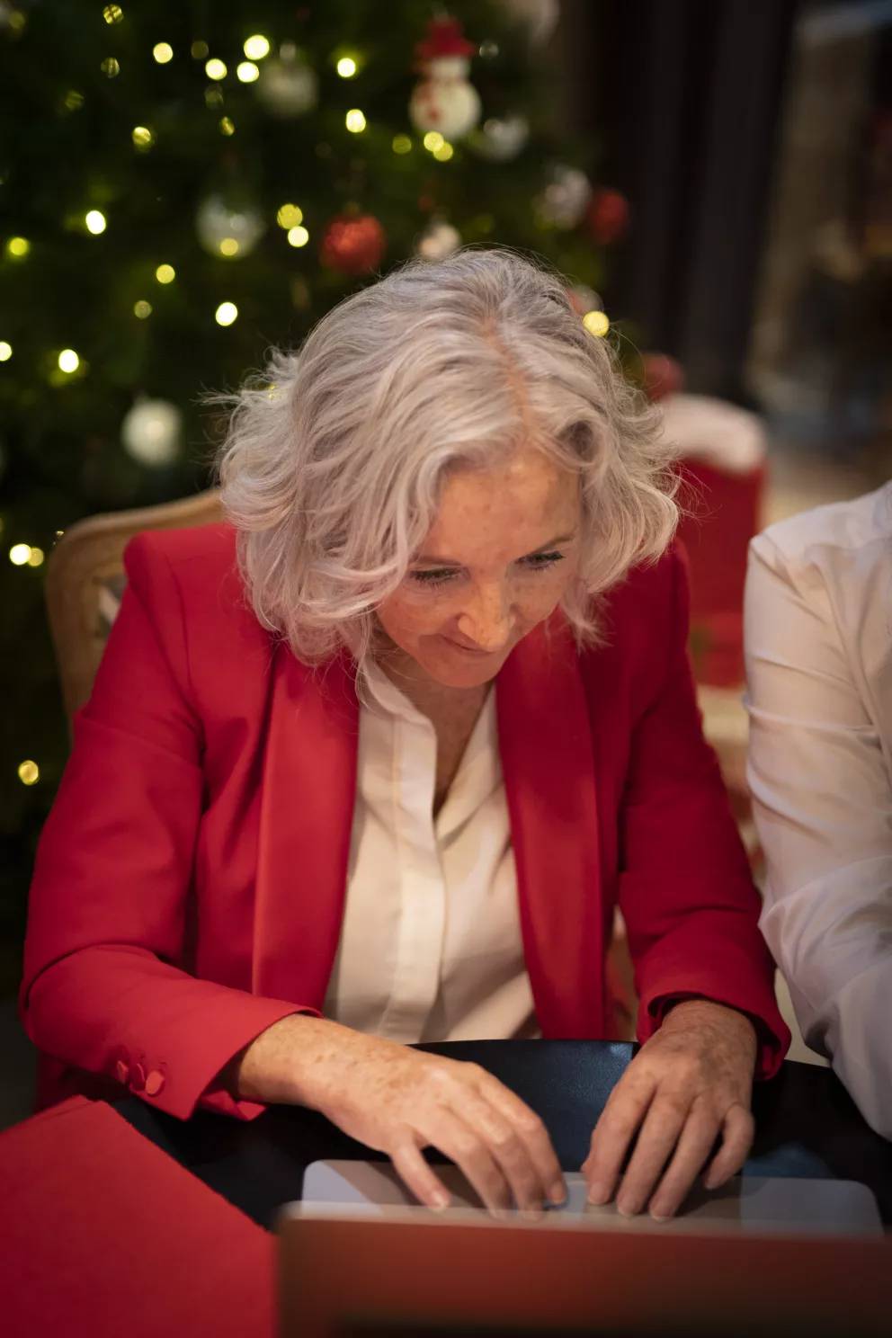 žena, vánoce, smutek, samota, problémy