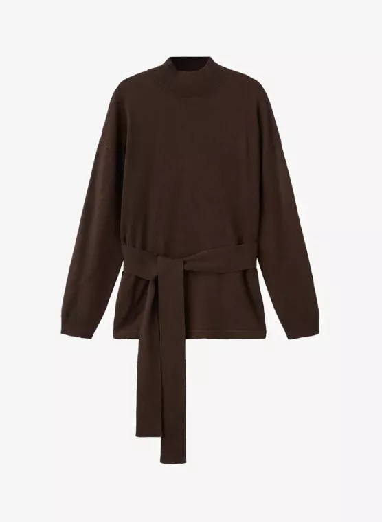 Svetr s dlouhým páskem, Mango, 899 Kč