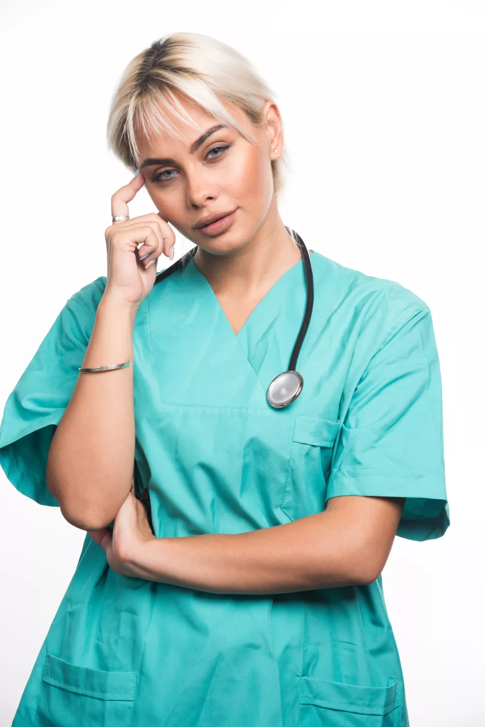 žena, zdravotní sestra, vánoce, domov důchodců