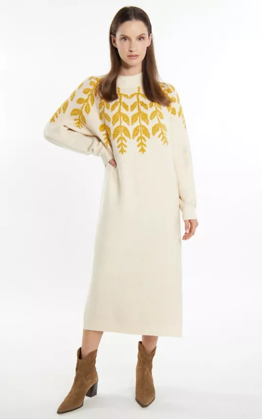 Midi šaty s norským vzorem, usha, 1 028 Kč