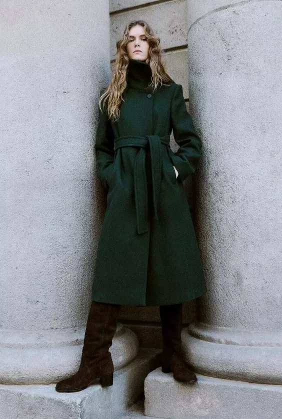 Dlouhý vlněný kabát, Mango, 4 999 Kč