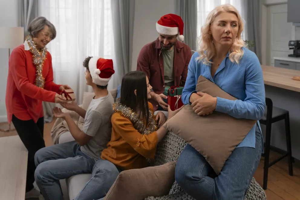 rodina, vánoce, oslavy, problémy, hádky