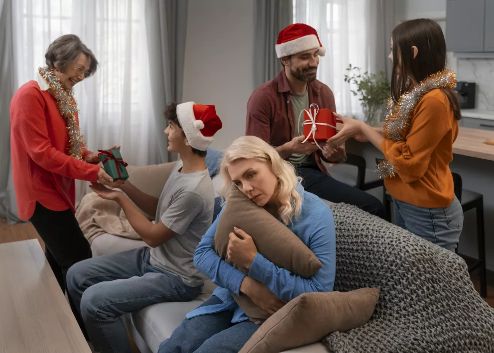 rodina, vánoce, oslavy, problémy, hádky