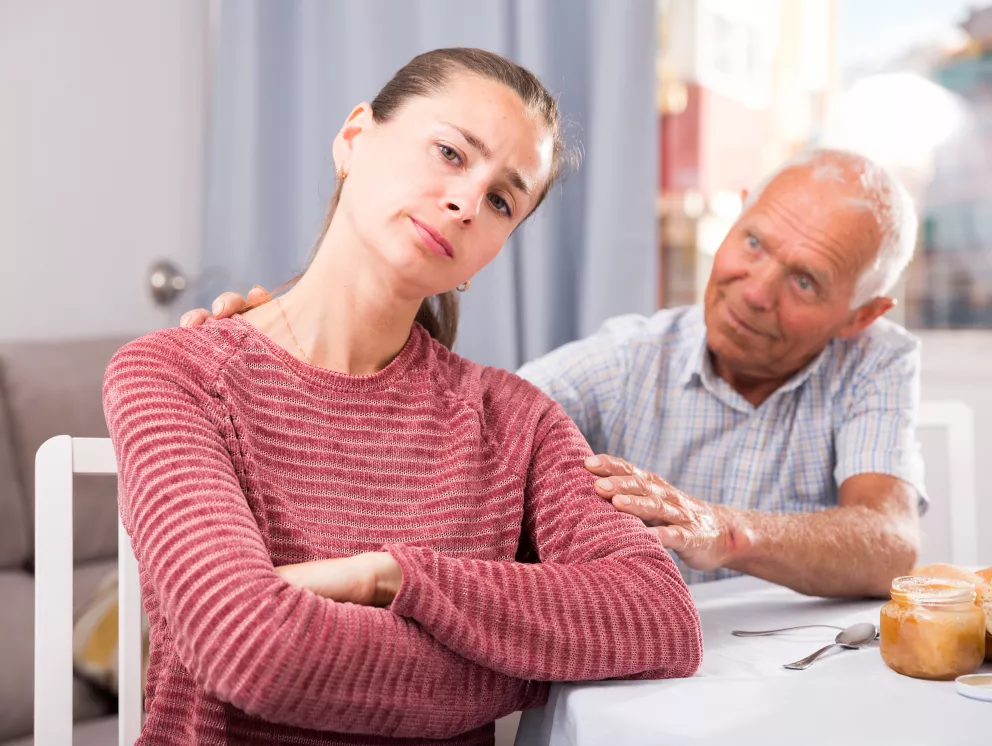 muž, žena, otec, dcera, péče, nezájem, pomoc