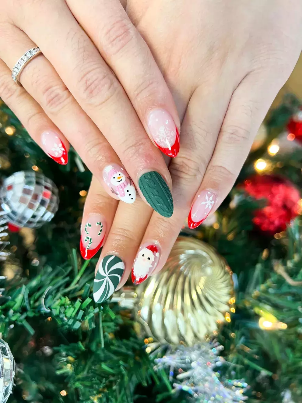 zábavné vánoční nehty