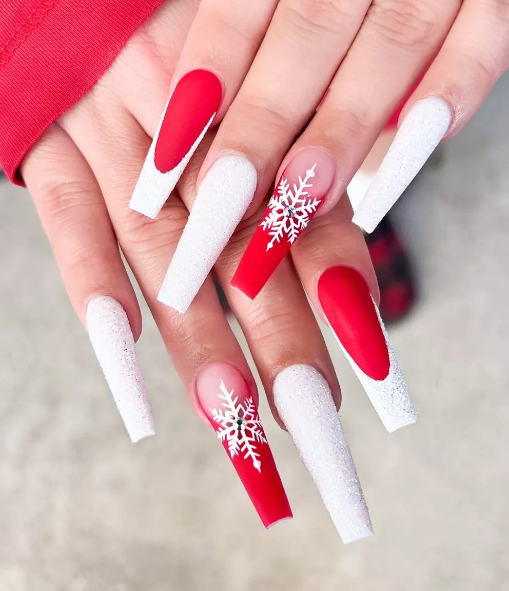 extravagantní vánoční nehty