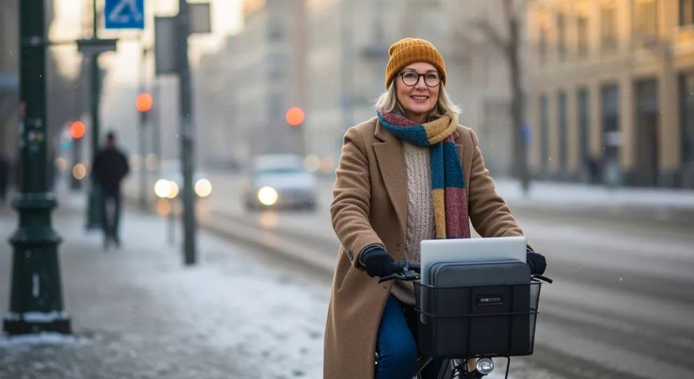 žena v rovném kabátě