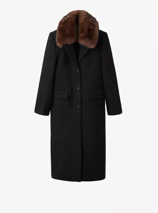 Rovný kabát s límcem, Mango, 3 999 Kč