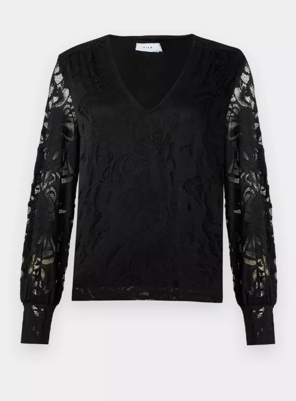 Halenka s krajkovými rukávy, VILA, 546 Kč