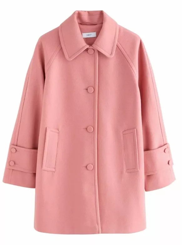 Růžový zimní kabát, Next, 2 365 Kč
