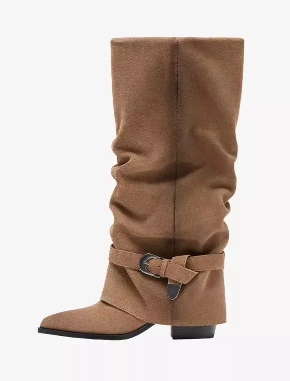 Slouchy kozačky, Stradivarius, 2 299 Kč