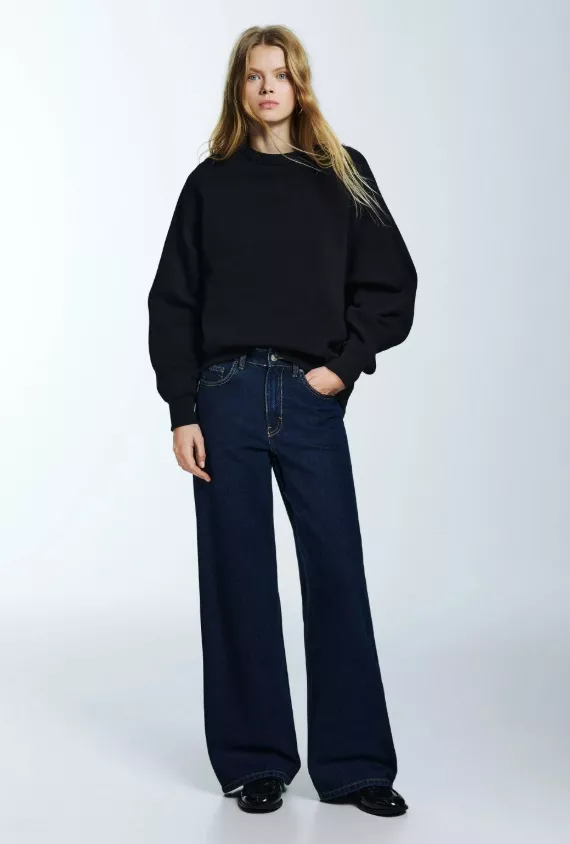 Džíny se širokými nohavicemi, PULL&BEAR, 849 Kč