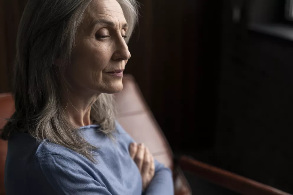 žena, smutek, problémy, rodina, majetek