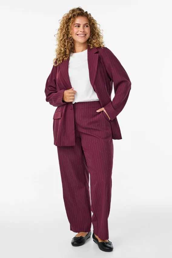 Bordó plus size kalhoty, Zizzi, 639 Kč