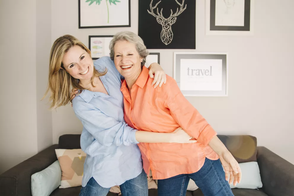 matka, dcera, péče, pomoc, rodina