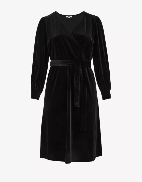 Zavinovací sametové šaty, WE Fashion, 1 126 Kč