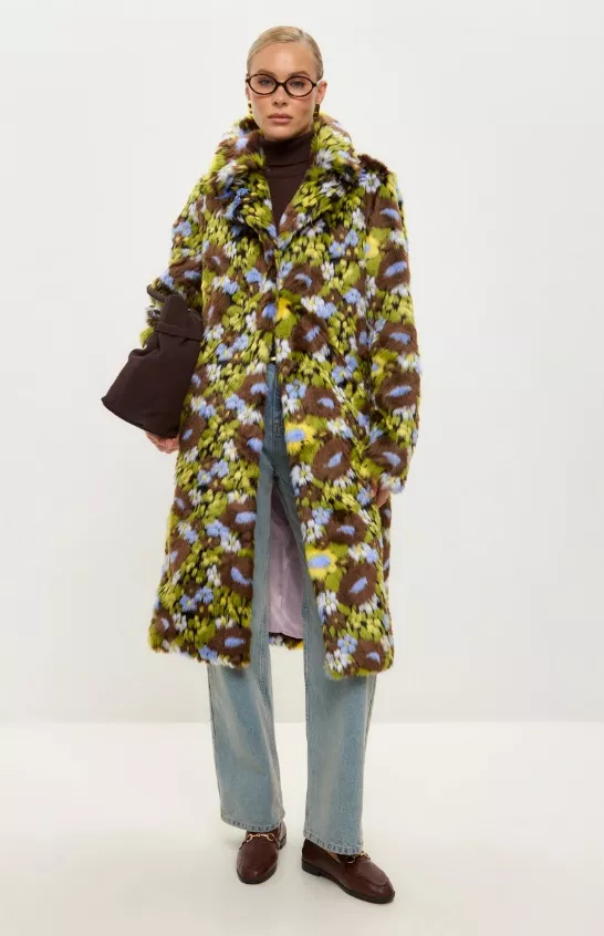 Hřejivý kabát s květy, Cesare Gaspari, 4 557 Kč