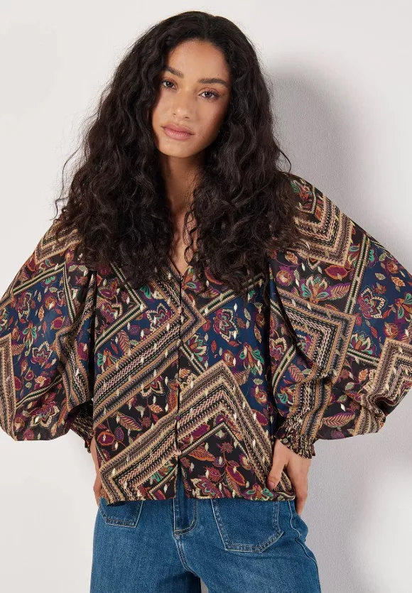 Košile s florálním motivem, Apricot, 1 249 Kč