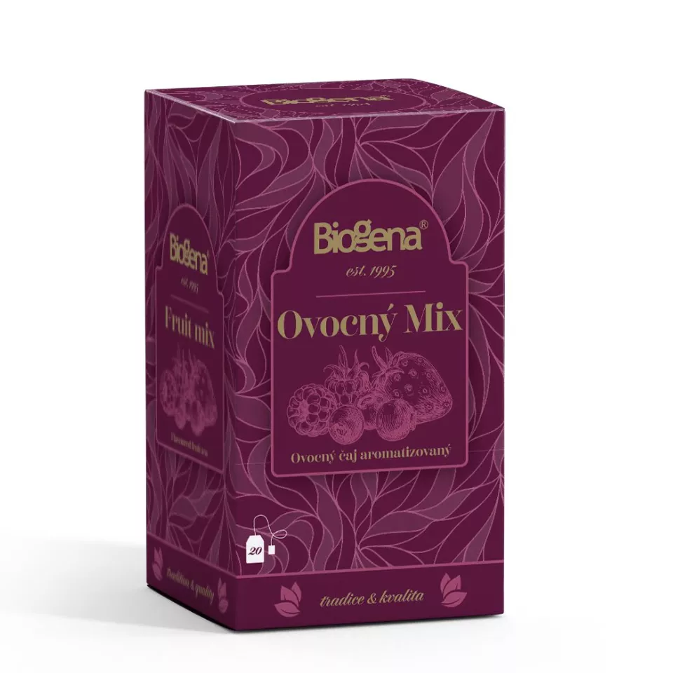 <p><strong>Biogena Traditional Ovocný mix, 62 Kč</strong><br />
Když hledáte čaj, který potěší malé i velké, BIOGENA Traditional Ovocný mix je sázka na jistotu. Voňavá kombinace jablek, šípku a ibišku se snoubí se šťavnatými tóny jahod, malin a borůvek a je bez přidaného cukru. Jeho přirozeně nasládlá chuť příjemně uspokojí chuťové pohárky a zahřeje v&nbsp;sychravých dnech. Nechte se unášet na vlně sladkých letních chutí a nalaďte se na přicházející teplé měsíce. Žádná chemie ani kompromisy. Jen poctivá chuť přírody, kterou si vychutnáte kdykoli během<br />
dne.</p>

