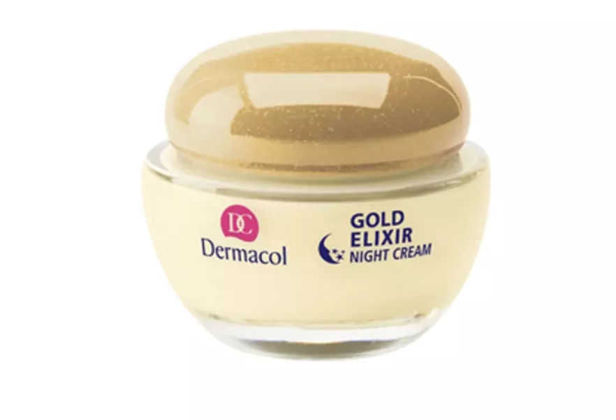 <p><strong>Omlazující noční krém Dermacol Gold Elixir, 259 Kč</strong></p>

<p>omlazující kaviárový noční krém je speciálně vyvinut k noční péči o velmi zralou pleť. Obnovuje a regeneruje buněčnou strukturu a zpomaluje proces stárnutí pleti během noci. Extrakt z cibulky narcisu vyrovnává hluboké vrásky, zpevňuje pleť a zvyšuje její elasticitu. Omega 3 a 6 mastné kyseliny vyživují suchou pleť a napomáhají při obnově kožní bariéry. Oleje s bambuckým máslem zvláčňují pleť. Hypoalergenní, vhodný pro všechny typy pleti. Po použití bude ráno pleť pevnější, pružnější, svěží a viditelně vyhlazená.</p>

<p>&nbsp;</p>

