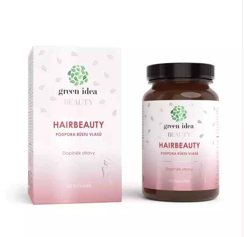<p><strong>Kapsle pro podpora růstu vlasů,&nbsp;Hair Beauty, Green Idea, 473 Kč</strong></p>

<p>Kapsle HAIRBEAUTY jsou vyvážená směs bylin, vitamínů, minerálů a dalších látek, vytvořená s cílem poskytnout vašim vlasům intenzivní péči. Tato unikátní kombinace synergicky působí zevnitř na vlasy a pokožku hlavy, posiluje vlasy a jejich kořeny, podporuje jejich růst a přispívá k obnově jejich vitality. Nabídněte svým vlasům tu nejlepší péči a zažijte radost z krásných a zdravých vlasů.</p>
