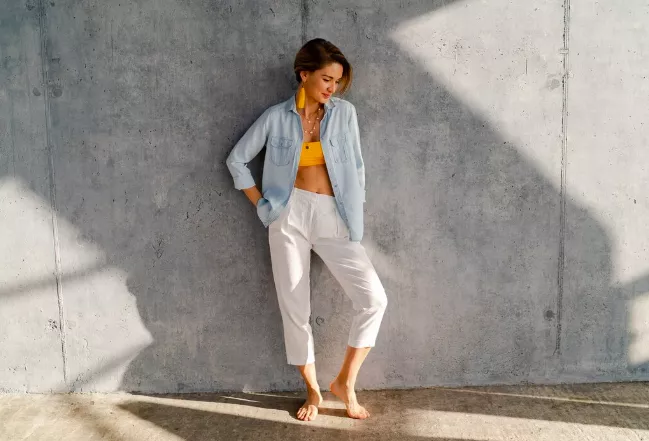 Vzpomínáte na Capri kalhoty? Ženy zeštíhlí a hezky se kombinují s .…