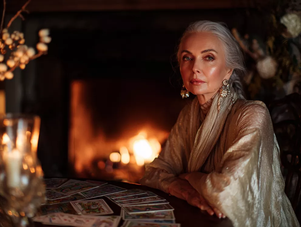Žena vykládá tarotové karty
