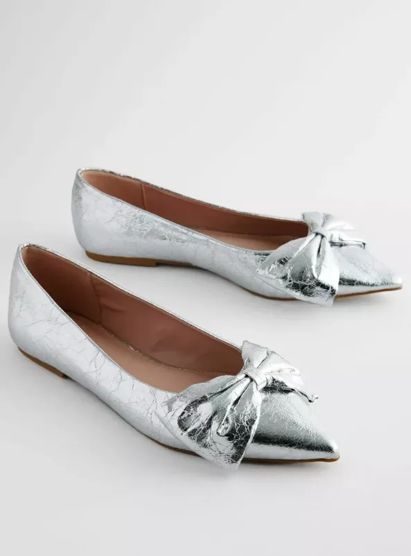 V-neck balerínky s mašlí, Next, 1 480 Kč