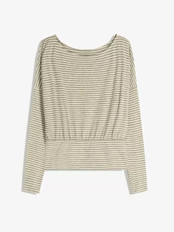 Volně střižená halenka s lemem, Bershka, 499 Kč