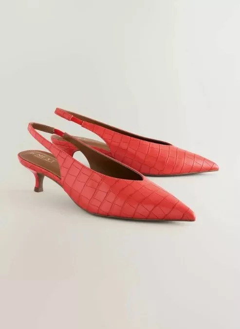 Červené lodičky s otevřenou patou, Next, 510 Kč