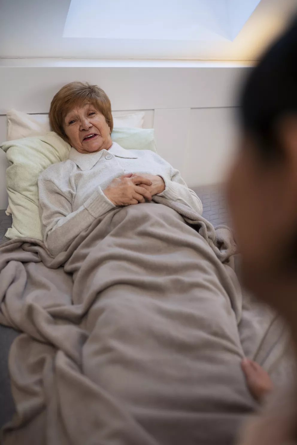 žena, smutek, péče, rodina, pomoc