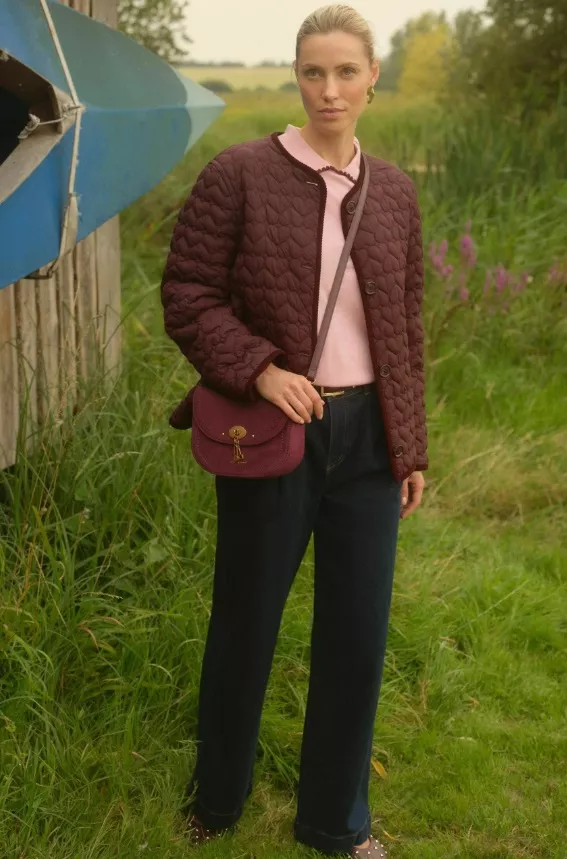 Bordó prošívaná bunda, Love & Roses, 1 425 Kč