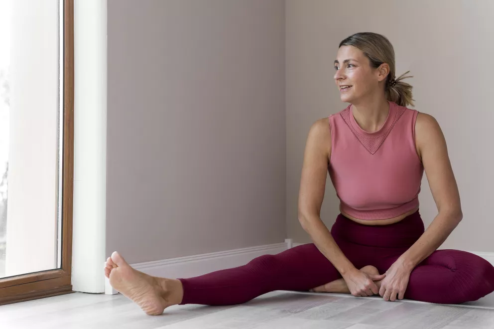 žena se připravuje na cvičení