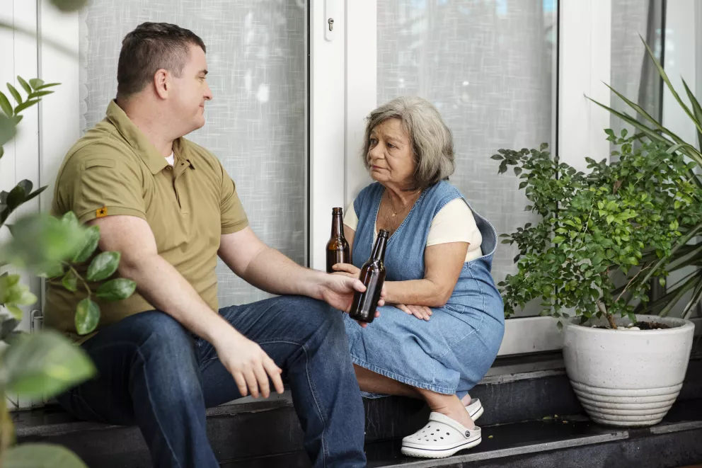 žena, muž, rodina, pomoc, smutek