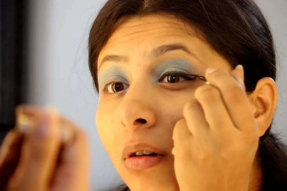 výrazné oční stíny