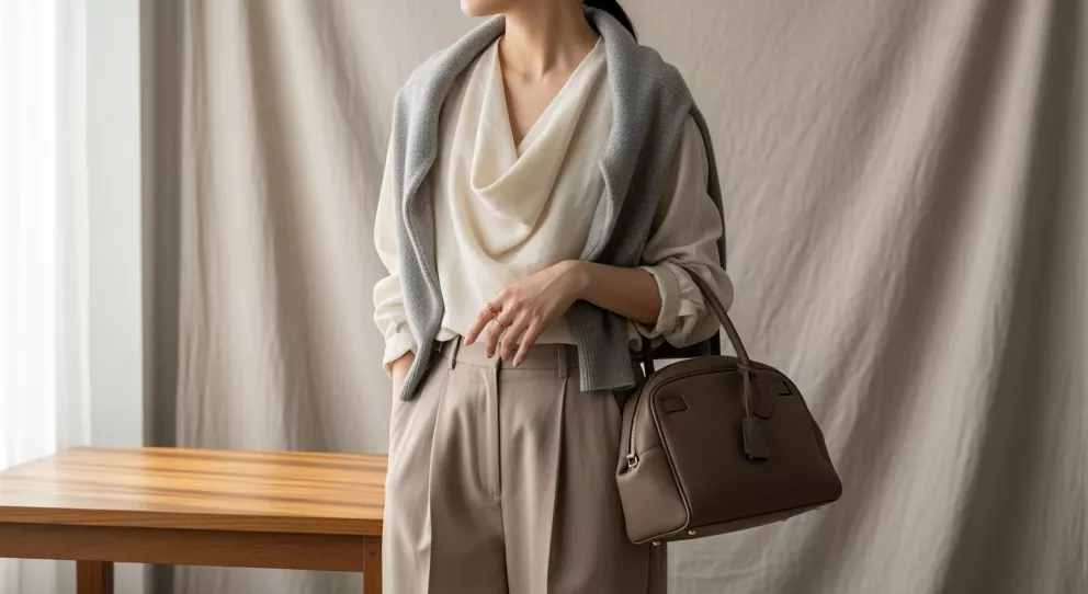 žena v elegantním outfitu